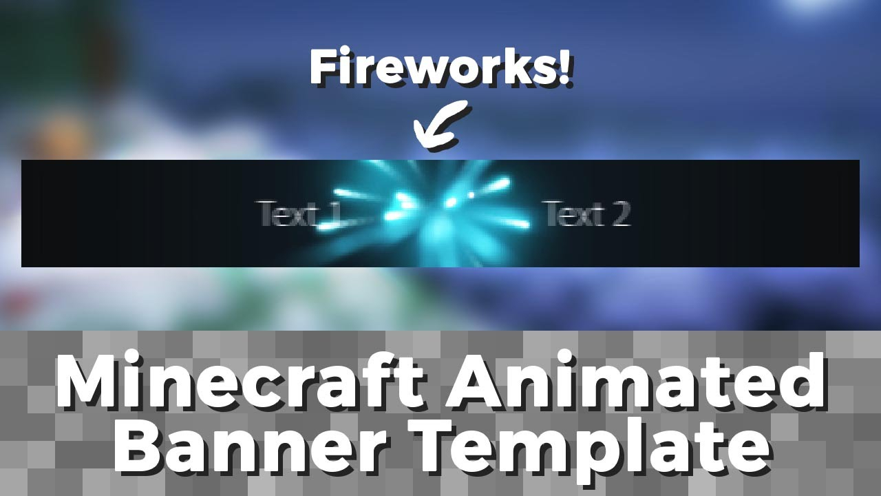 Advanced .gif Minecraft Animated Banner Template – "fireworks" With Animated Banner Templates