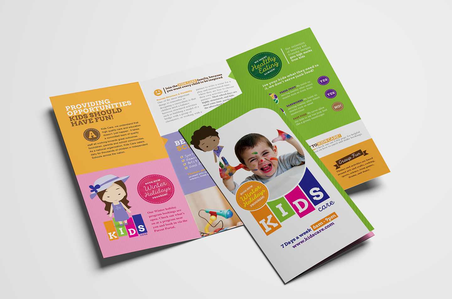 After School Care Tri Fold Brochure Template In Psd, Ai Regarding Tri Fold School Brochure Template