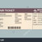 Airline Boarding Pass Template Sample Customer Service With Regard To Plane Ticket Template Word