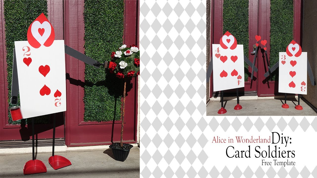 Alice In Wonderland Diy / Queen Of Heart Card Soldiers With Regard To Alice In Wonderland Card Soldiers Template