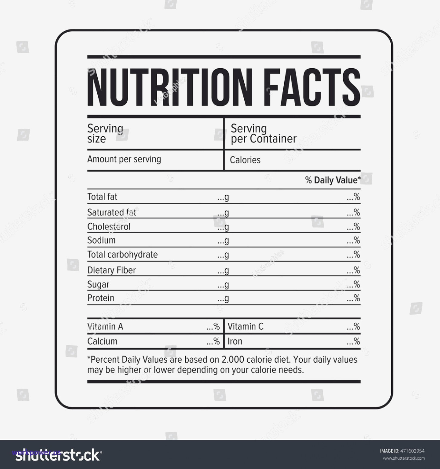 All About Nutrition: Nutrition Fact Label Maker For Blank Food Label Template