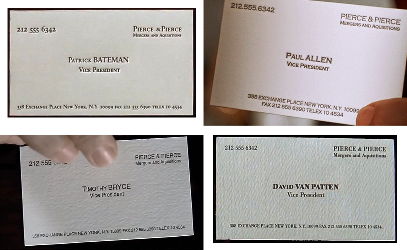 American Psycho Quotes Business Card Cards | Pozycjoner With Paul Allen Business Card Template