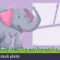 An Elephant On Blank Template Illustration Stock Vector Art With Blank Elephant Template