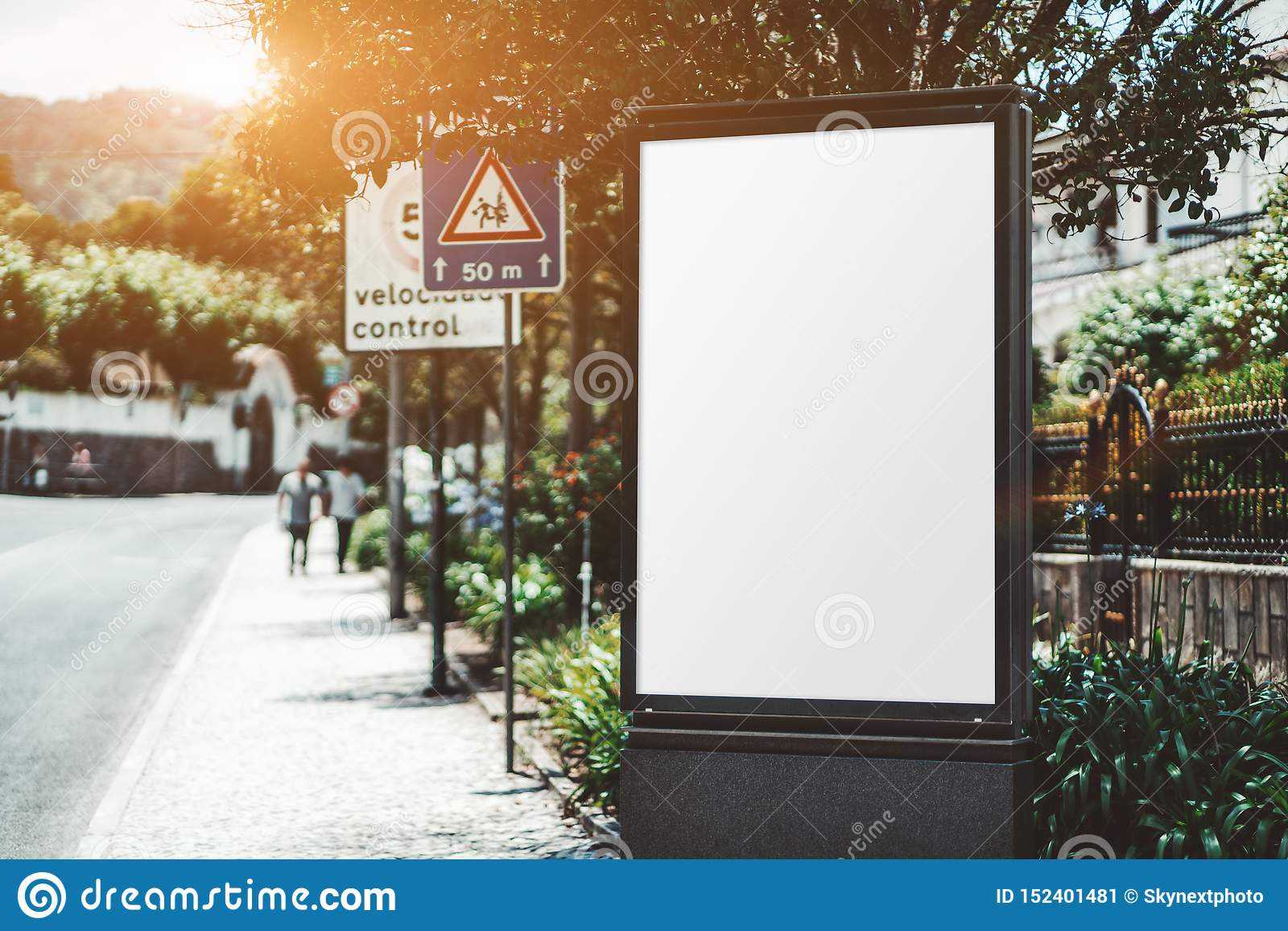 An Empty Outdoor Poster Mockup Stock Image – Image Of Banner Throughout Street Banner Template