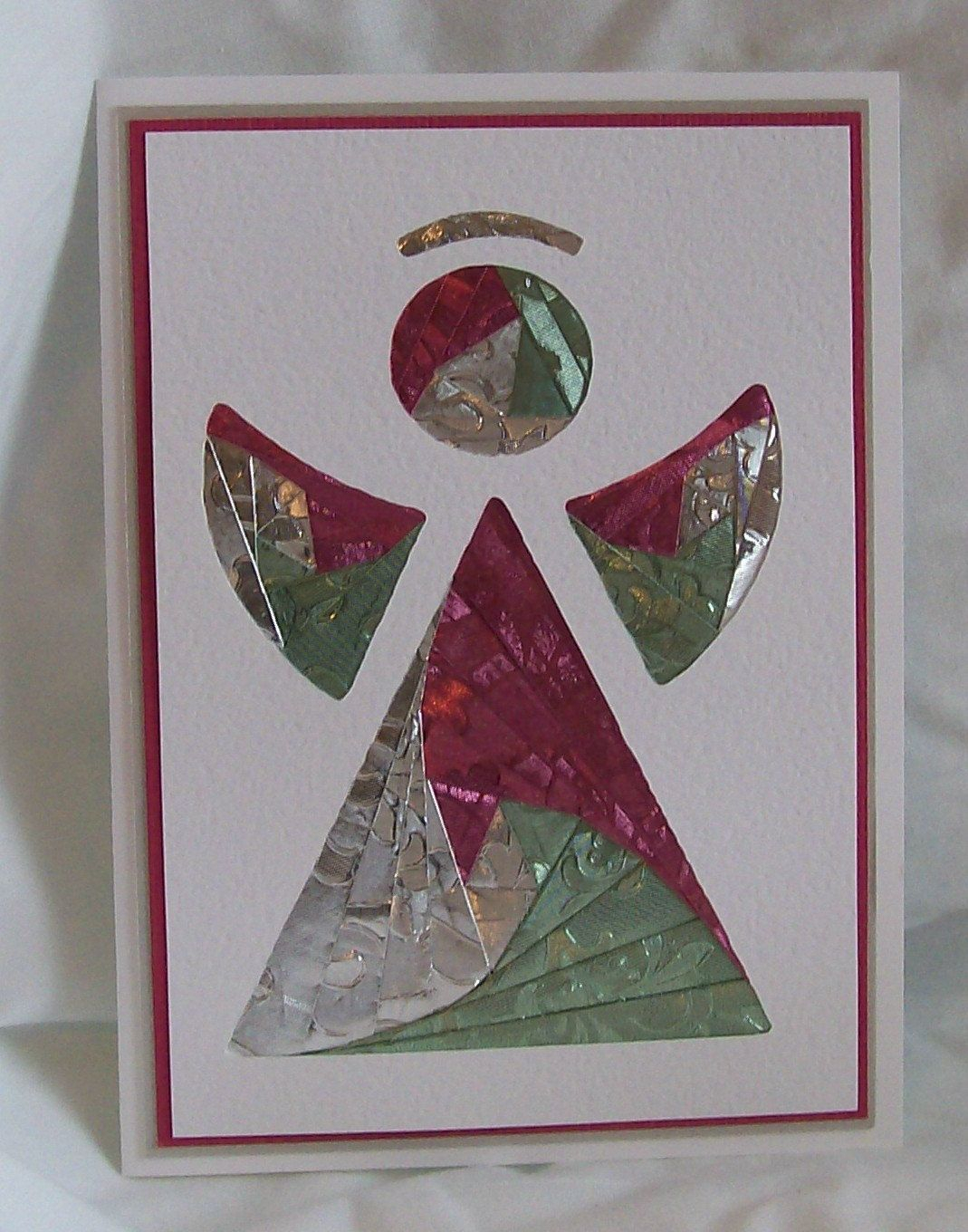 Angel Iris Folded Card. | Iris Folding Cards | Iris Folding Inside Iris Folding Christmas Cards Templates