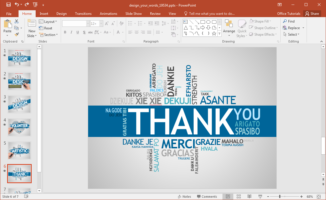 Animated Design Your Words Powerpoint Template Inside How To Design A Powerpoint Template