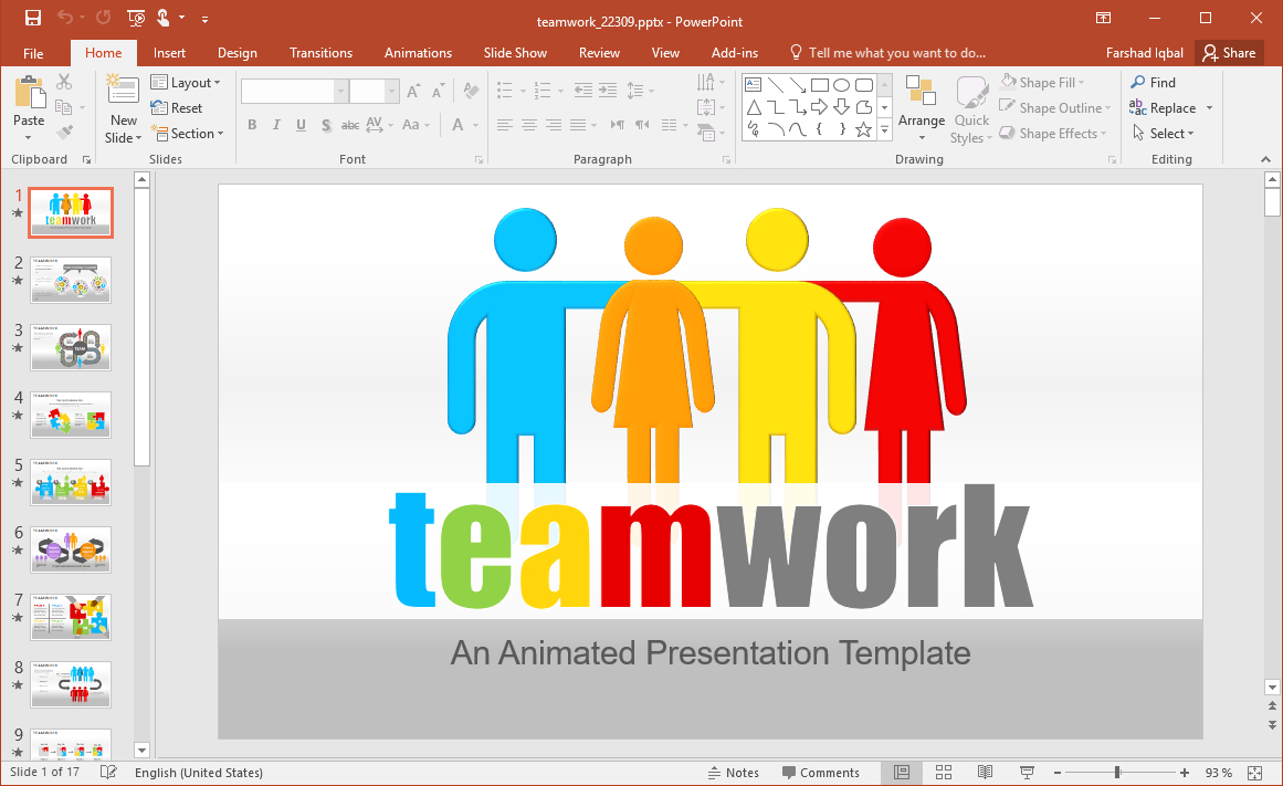 Animated Teamwork Powerpoint Template Pertaining To Replace Powerpoint Template