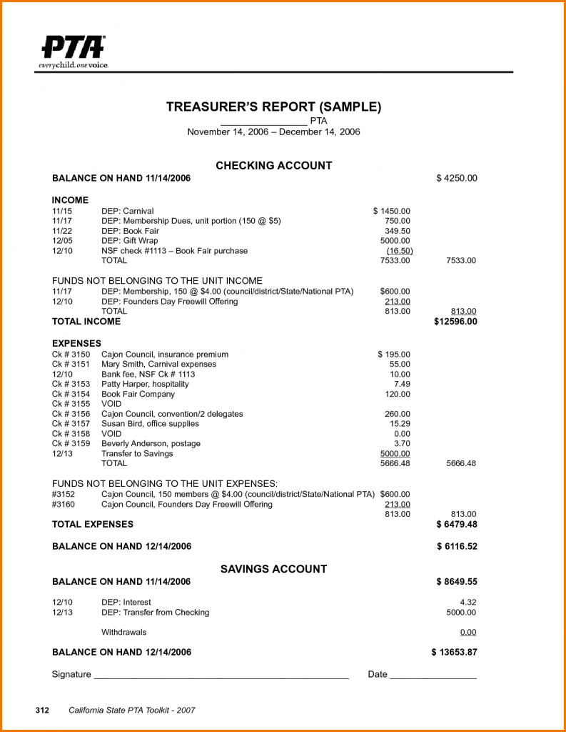 Annual Report Non Profit Template And Annual Report Format For Treasurer Report Template Non Profit