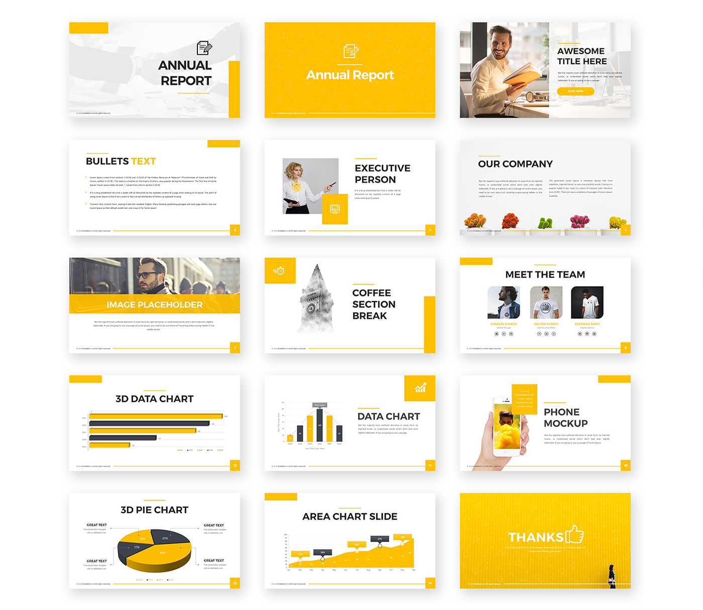 Annual Report Powerpoint Template – Free Presentations For Annual Report Ppt Template