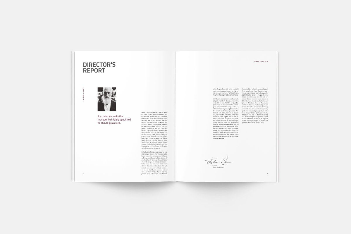 Annual Report | Silukeight | Corporate Fonts, Brochure Inside Chairman's Annual Report Template