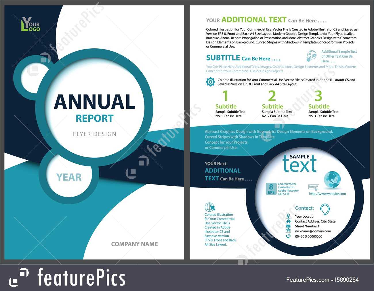 Annual Report Template Illustration Pertaining To Illustrator Report Templates