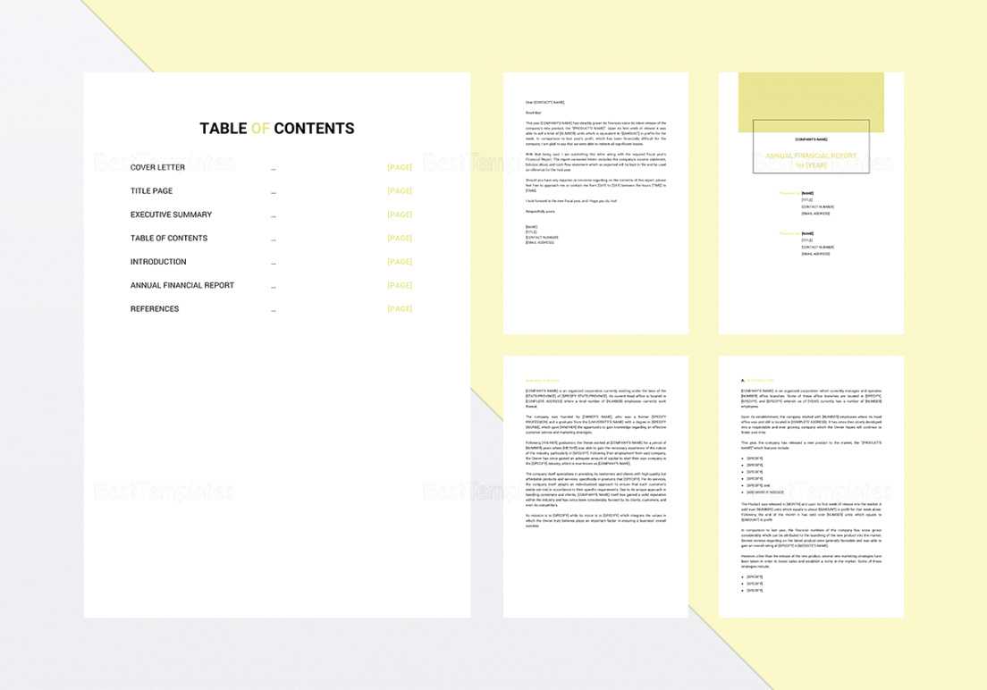 Annual Report Template In Word Google Docs Apple Pages In Annual Report Word Template