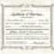 Antique Marriage Certificate Template | Vector Vintage Intended For Certificate Of Marriage Template