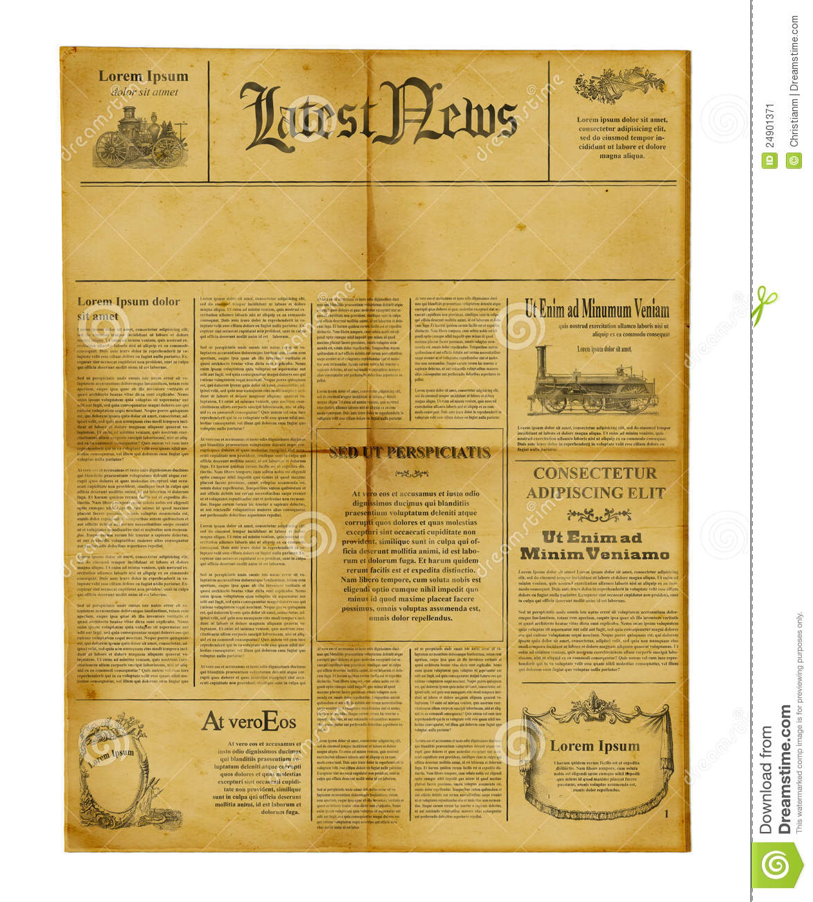 Antique Newspaper Template Stock Image. Image Of Information Regarding Old Blank Newspaper Template