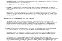 Ap Chemistry Lab Report Format inside Chemistry Lab Report Template