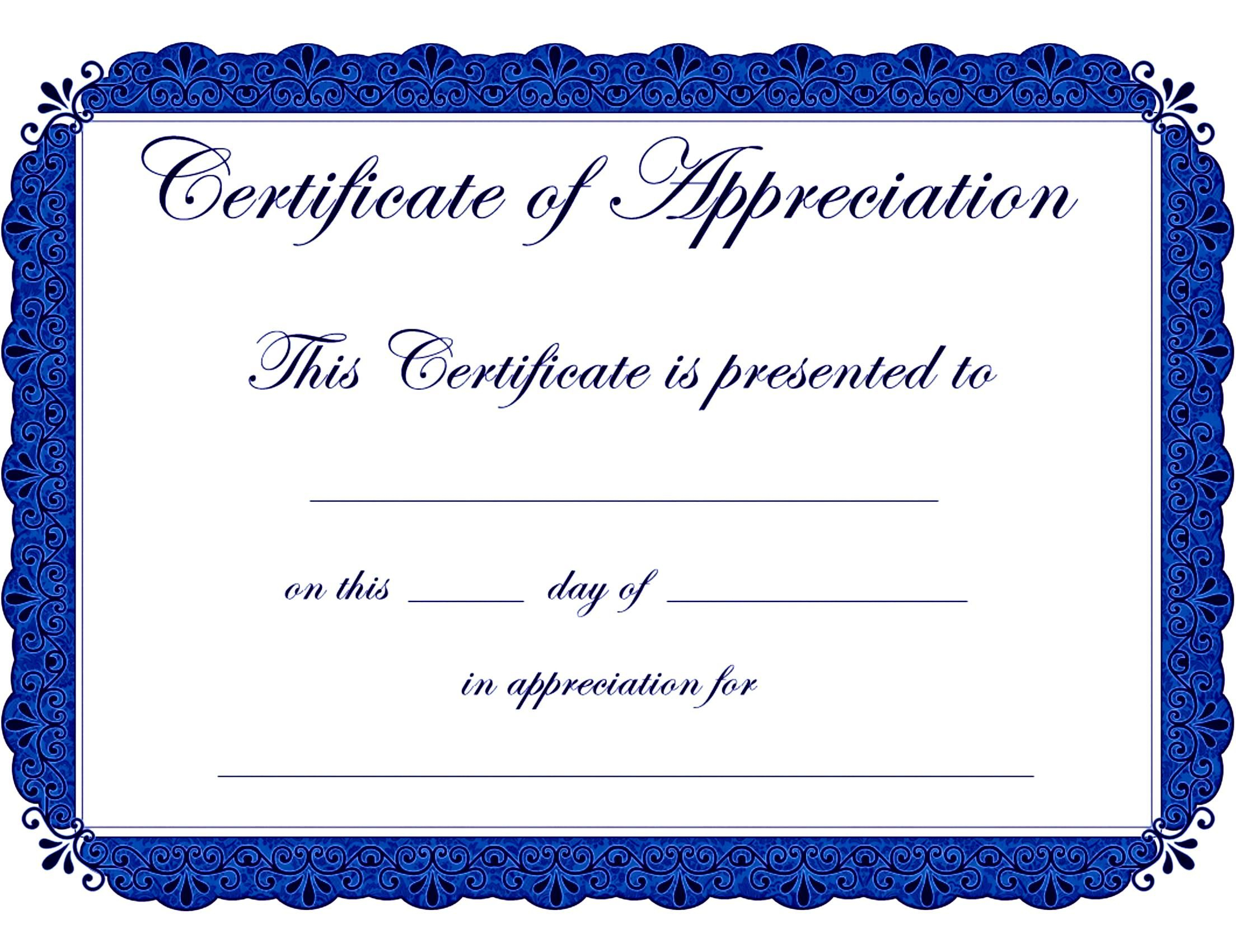 Appealing Award Template Word For Certificate Of With Regard To Template For Certificate Of Appreciation In Microsoft Word