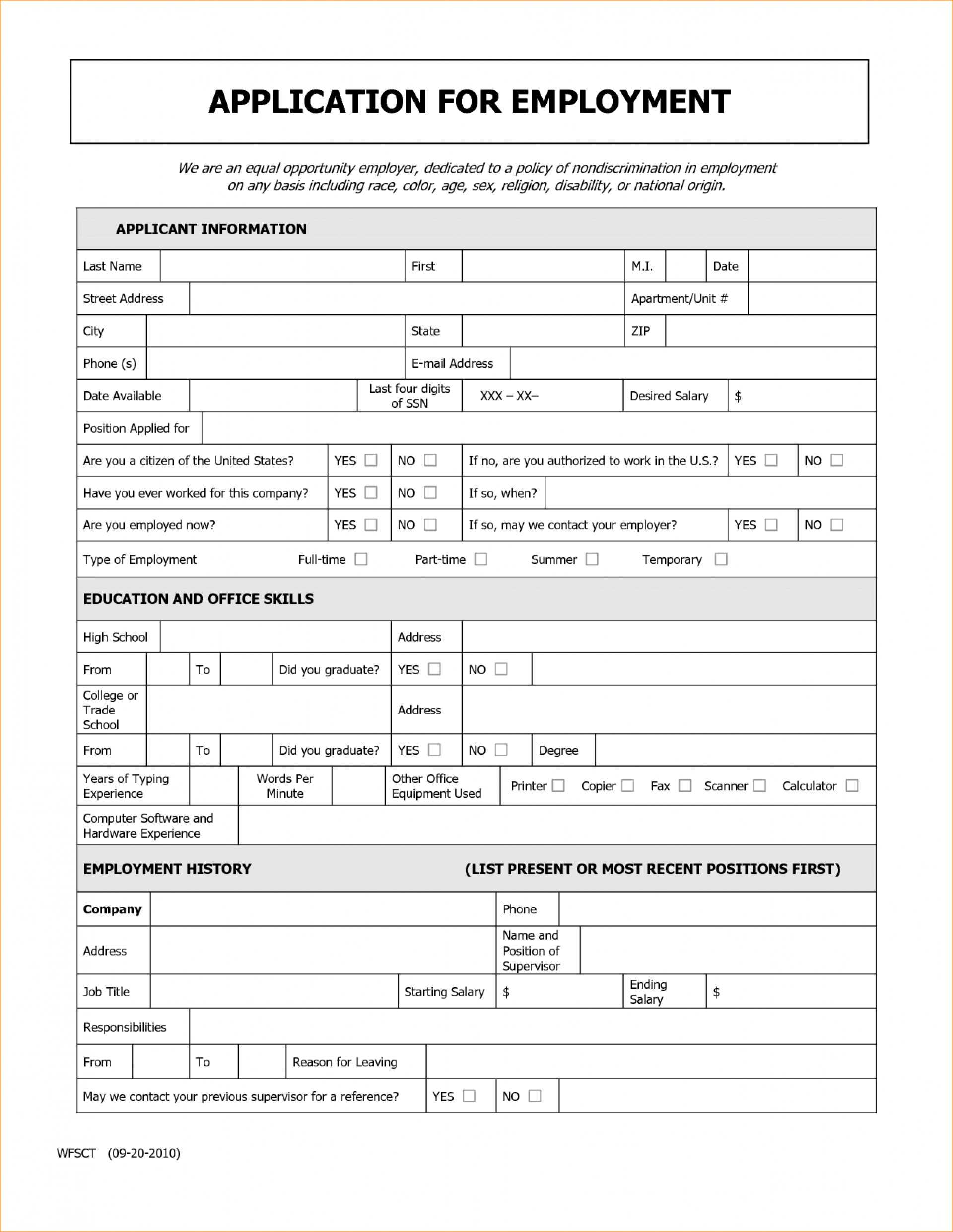 Application For Employment Template Letter Sample Word With Regard To Job Application Template Word