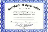 Appreciation Certificate Templates Free Download with regard to Blank Certificate Templates Free Download
