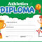 Athletics Diploma Certificate Template Illustration Intended For Sports Day Certificate Templates Free