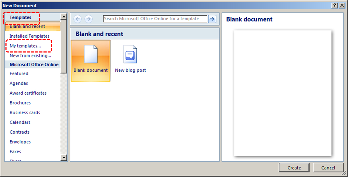 Authoring Techniques For Accessible Office Documents: Word Within Word 2010 Template Location