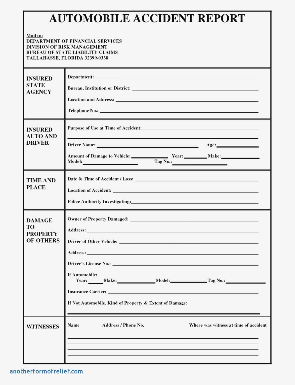 Auto Accident Report Form Income Tax Keep In Your Glove Box Pertaining To Vehicle Accident Report Template