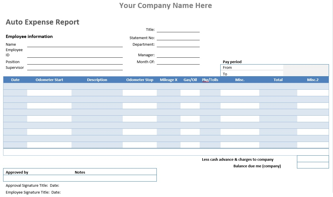 Auto Expense Report – Word Template – Word Templates For Regarding Ms Word Templates For Project Report
