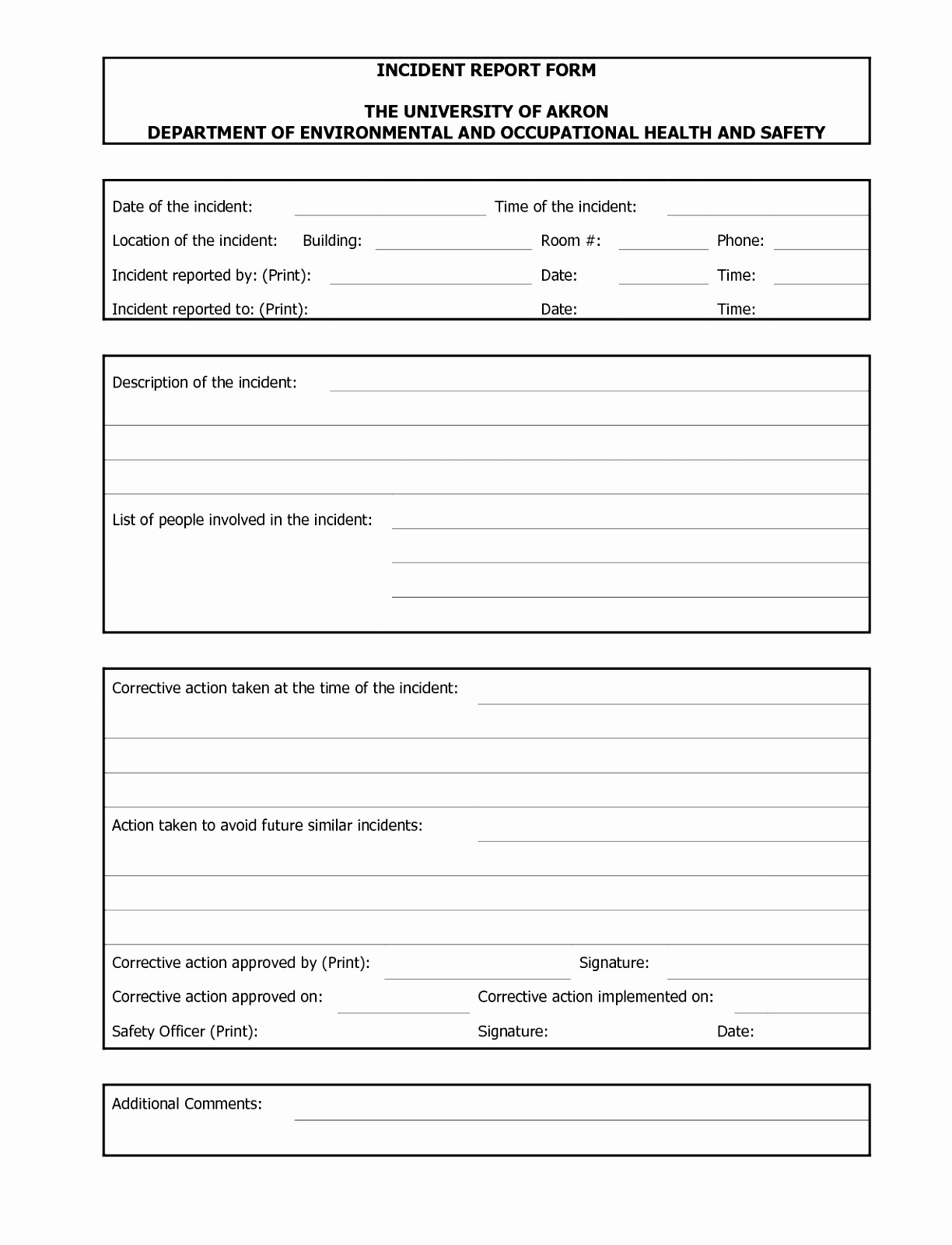Automobile Accident Report Form Template Elegant Incident Inside Vehicle Accident Report Form Template