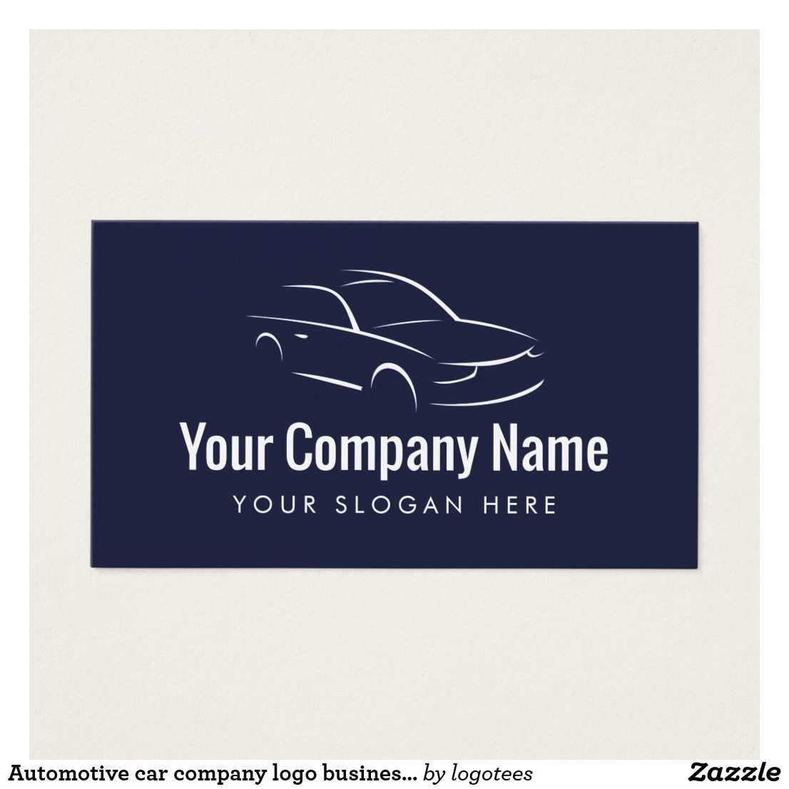 Automotive Car Company Logo Business Card Template | Zazzle With Automotive Business Card Templates