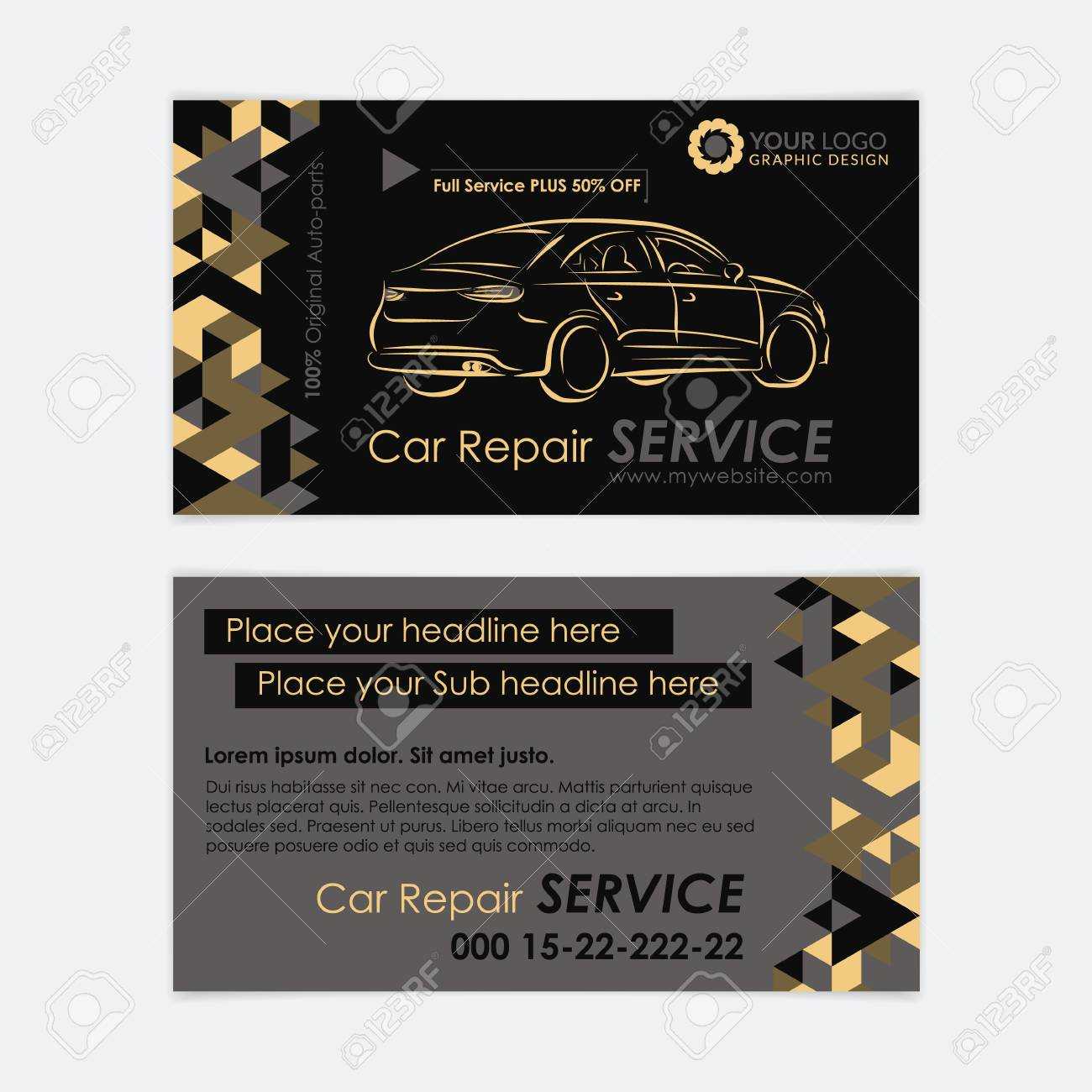 Automotive Service Business Card Template. Car Diagnostics And.. With Automotive Business Card Templates