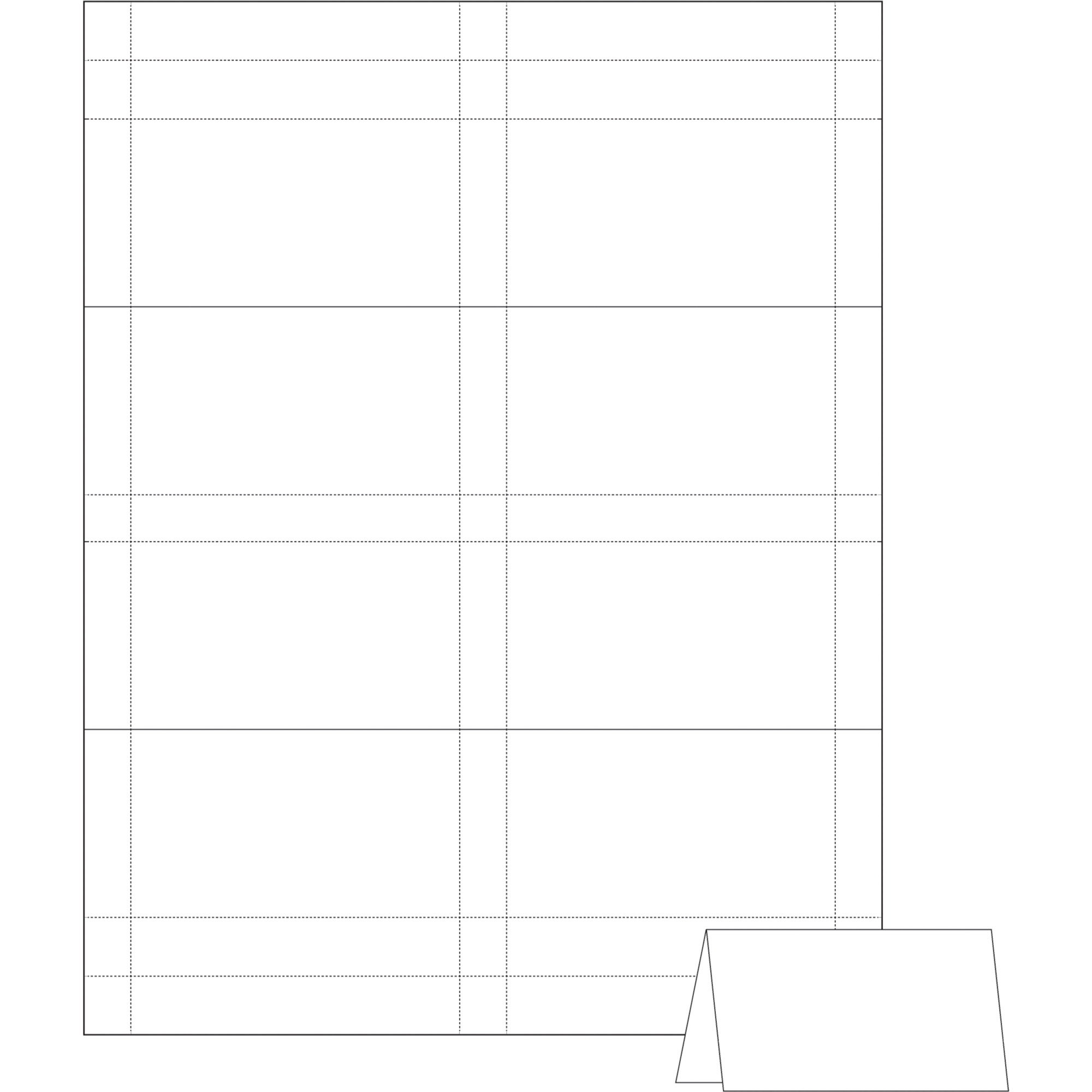 Avery Small Tent Card, White, 2 X 3 1/2, 4 Cards/sheet, 160/box With Name Tent Card Template Word