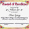 Award Certificates | Award Of Excellence Certificate Award For Hayes Certificate Templates