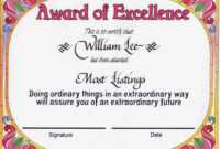 Award Certificates | Award Of Excellence Certificate Award throughout Award Of Excellence Certificate Template