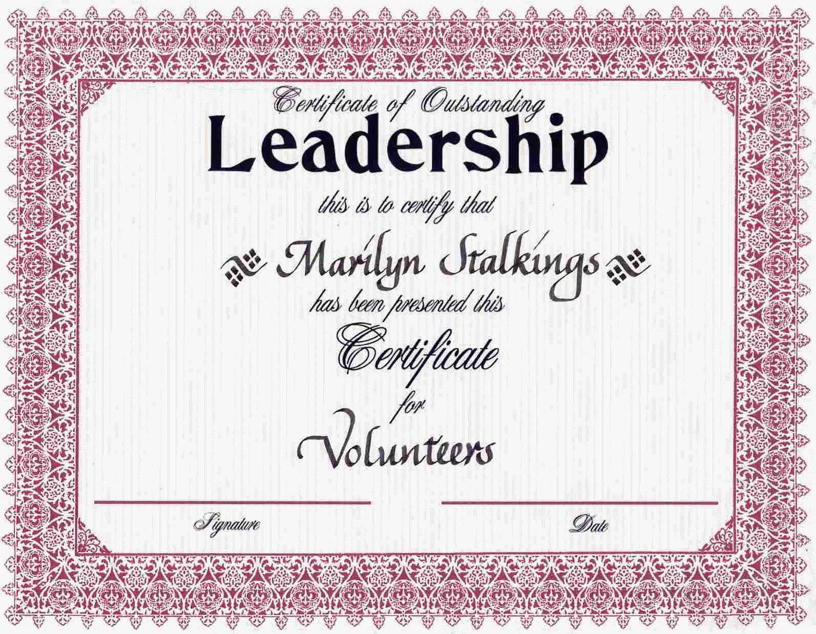 Award Certificates | Leadership Award Certificates | Cookie Regarding Leadership Award Certificate Template