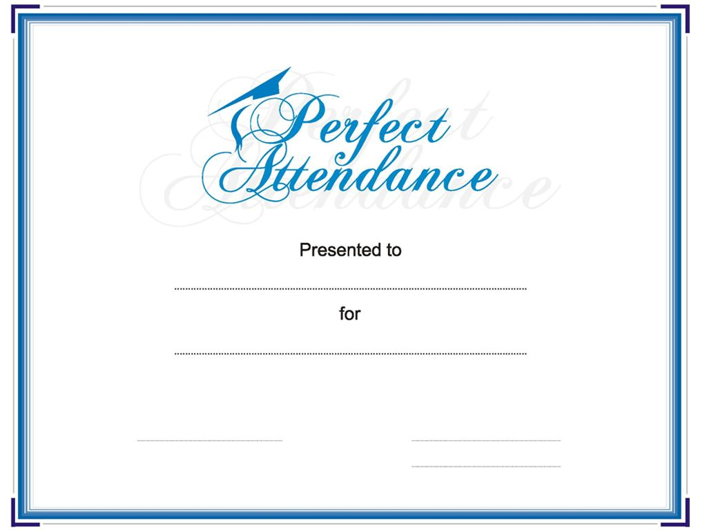 Award Your Student Or Employee For Perfect Attendance. This Throughout Perfect Attendance Certificate Template