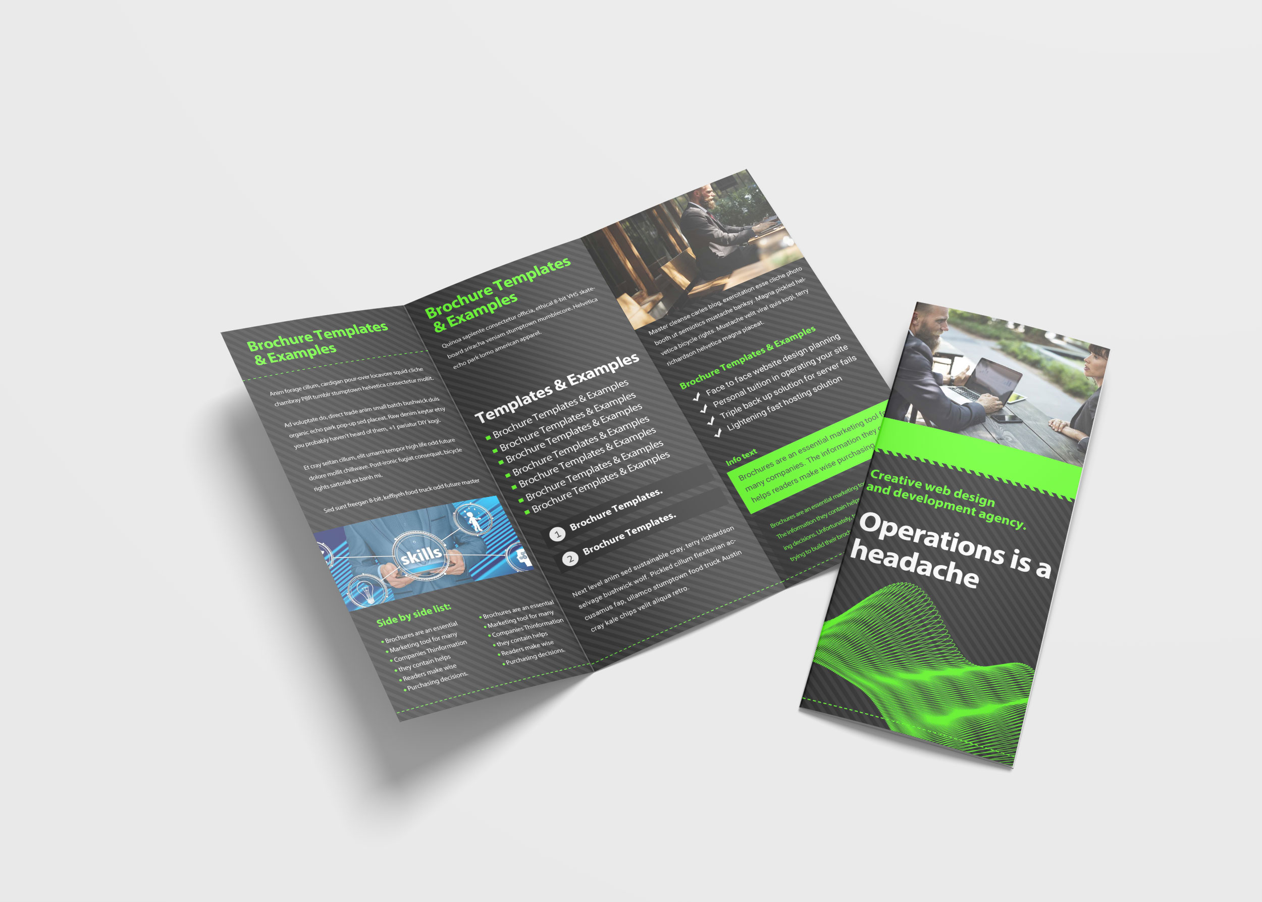 Awesome Business Tri Fold Brochure Design Template | 99Effects Inside Pop Up Brochure Template