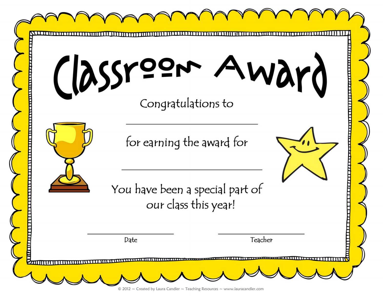 Awesome Collection For Classroom Certificates Templates Within Classroom Certificates Templates