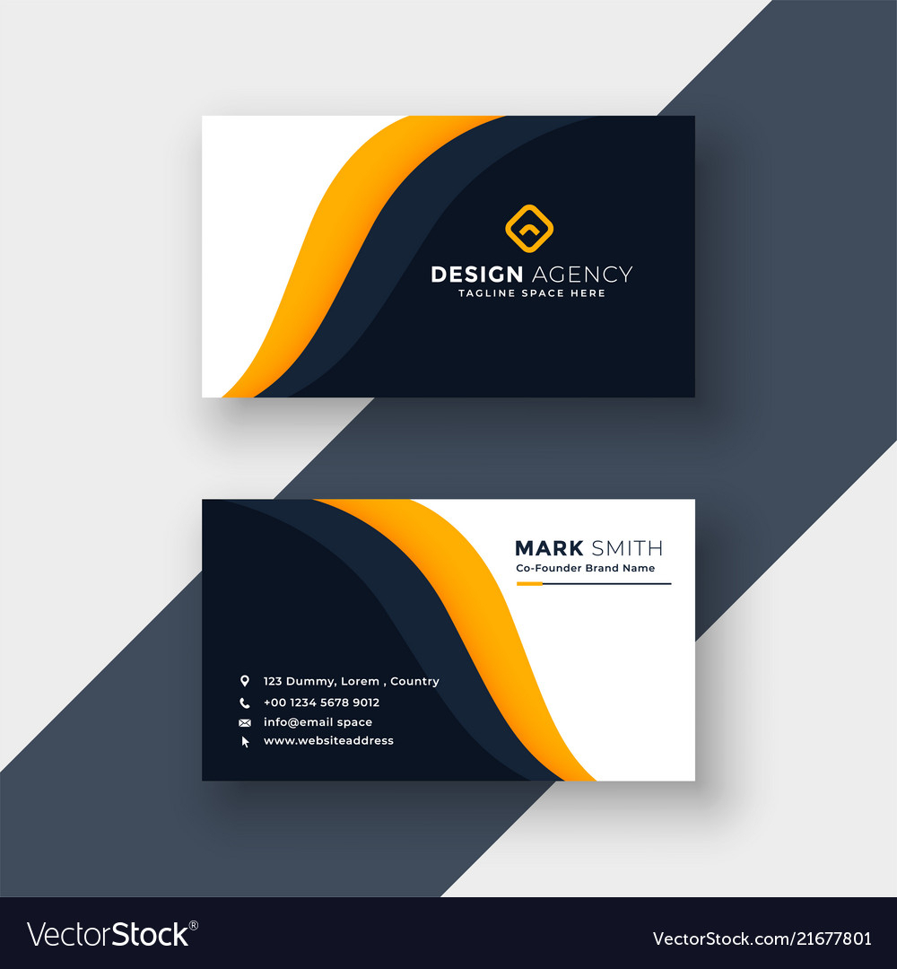 Awesome Yellow Business Card Template Regarding Visiting Inside Visiting Card Illustrator Templates Download