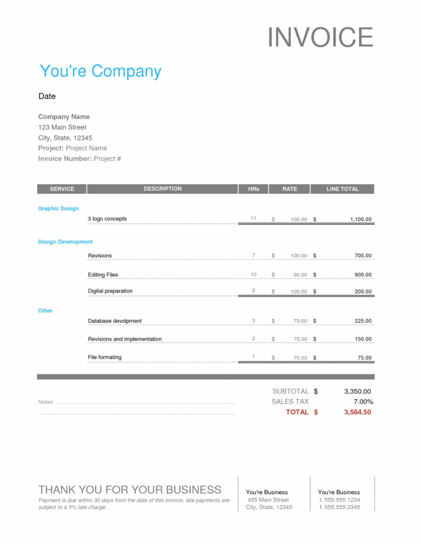 Awful Freelance Invoice Template Microsoft Word Ideas Inside Web Design Invoice Template Word