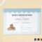 Baby Dedication Certificate Template with Baby Dedication Certificate Template