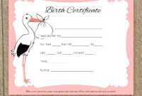 Baby Doll Birth Certificate Template Or With Free Printable throughout Baby Doll Birth Certificate Template