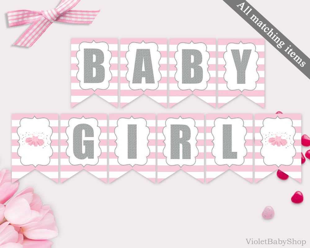 Baby Shower Banner Template Printable Tutu Excited Banner With Baby Shower Banner Template