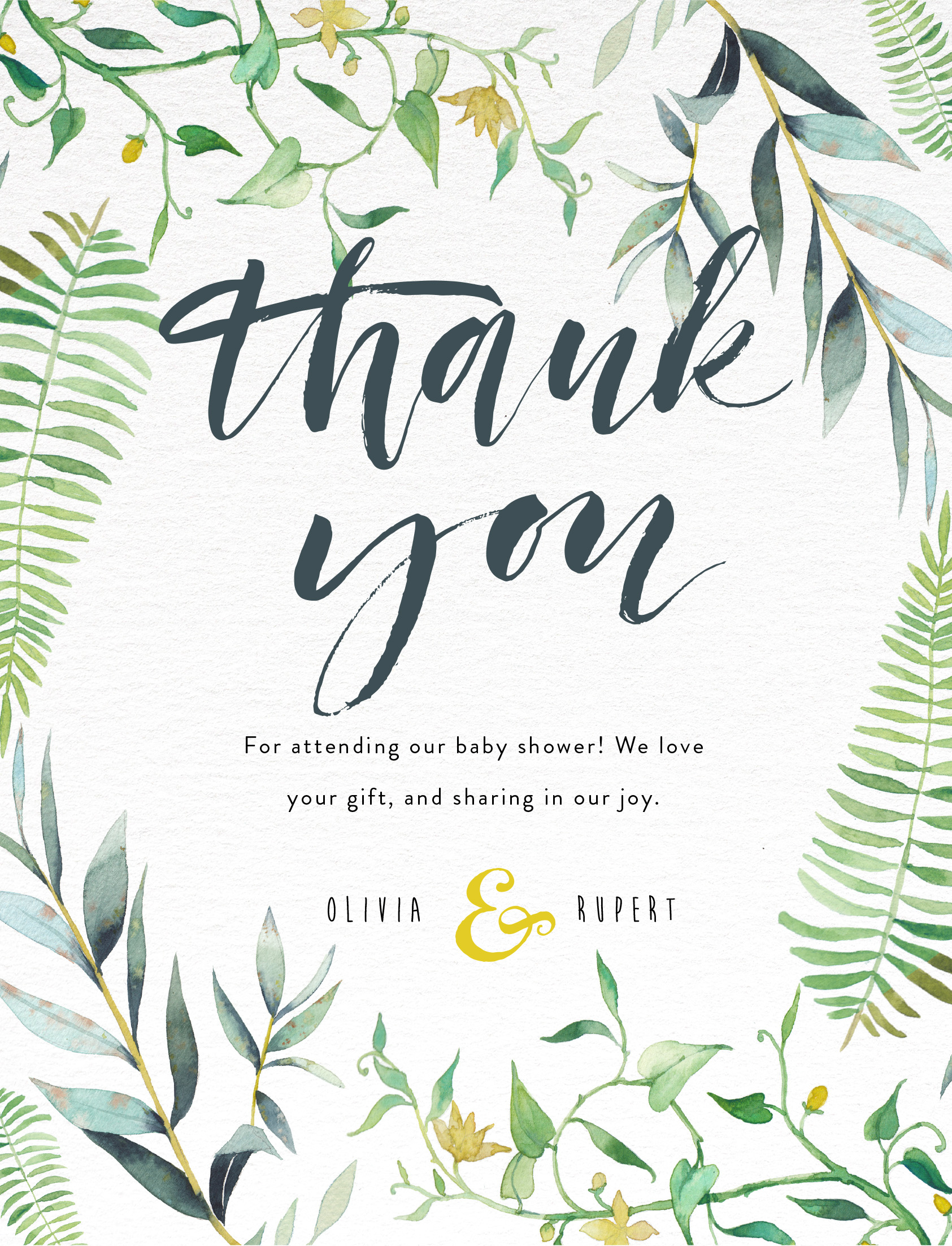 Baby Shower Thank You Cards | Paperlust For Template For Baby Shower Thank You Cards