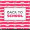 Back School Banner Template Vector Pink Girls Concept Pertaining To College Banner Template