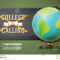 Back To College Banner Template, Globe, Chalkboard Stock Pertaining To College Banner Template