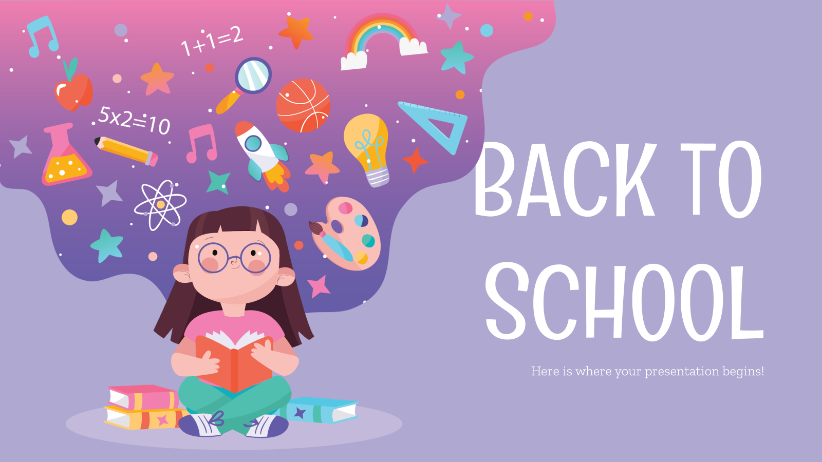 Back To School Social Media – Free Presentation Template For With Back To School Powerpoint Template