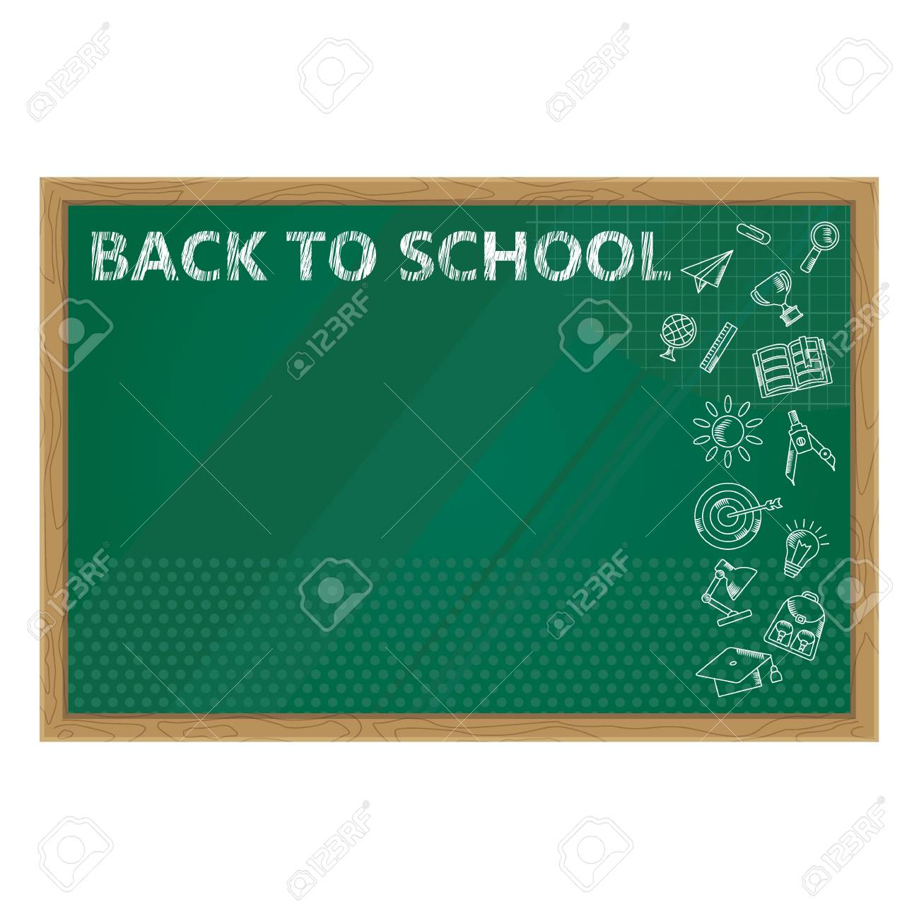 Back To School. Whiteboard In Classroom Poster And Banner Template.. Pertaining To Classroom Banner Template