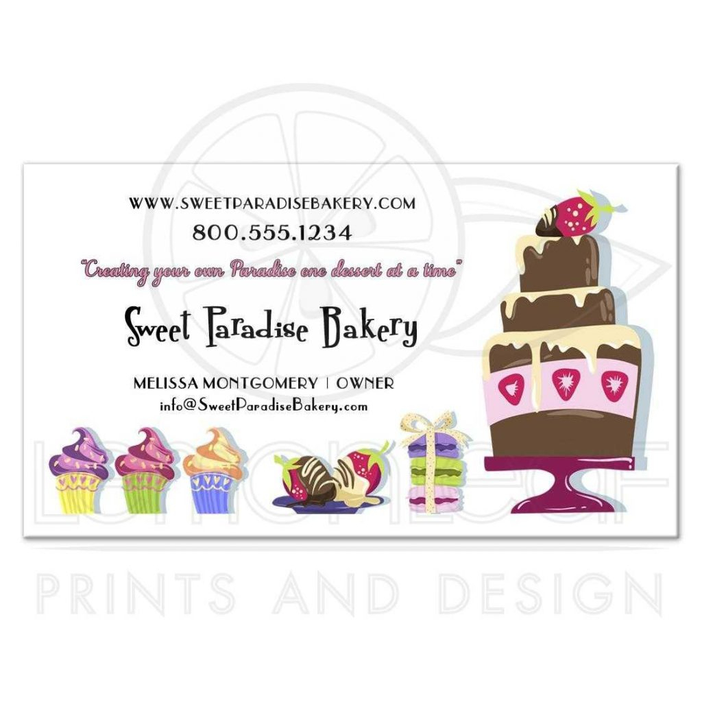 Bakery Business Cards Free Templates Vector Visiting Sample Within Cake Business Cards Templates Free