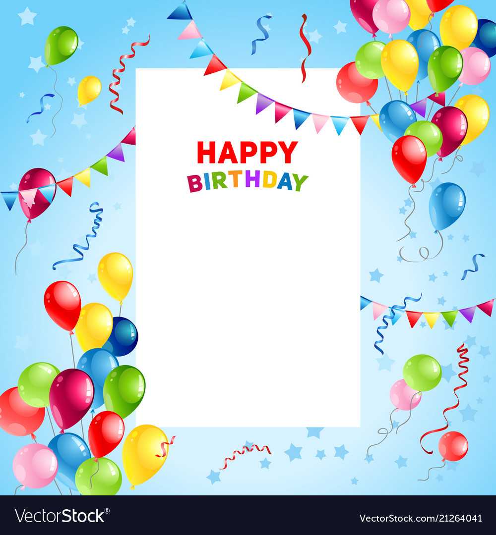 Balloons Happy Birthday Card Template For Free Happy Birthday Banner Templates Download