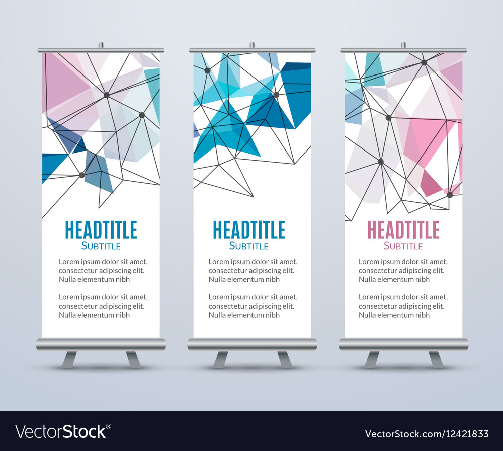 Banner Stand Design Template With Abstract Inside Banner Stand Design Templates