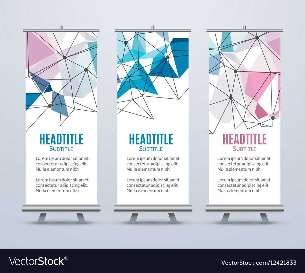 Banner Stand Design Template With Abstract Inside Banner Stand Design Templates